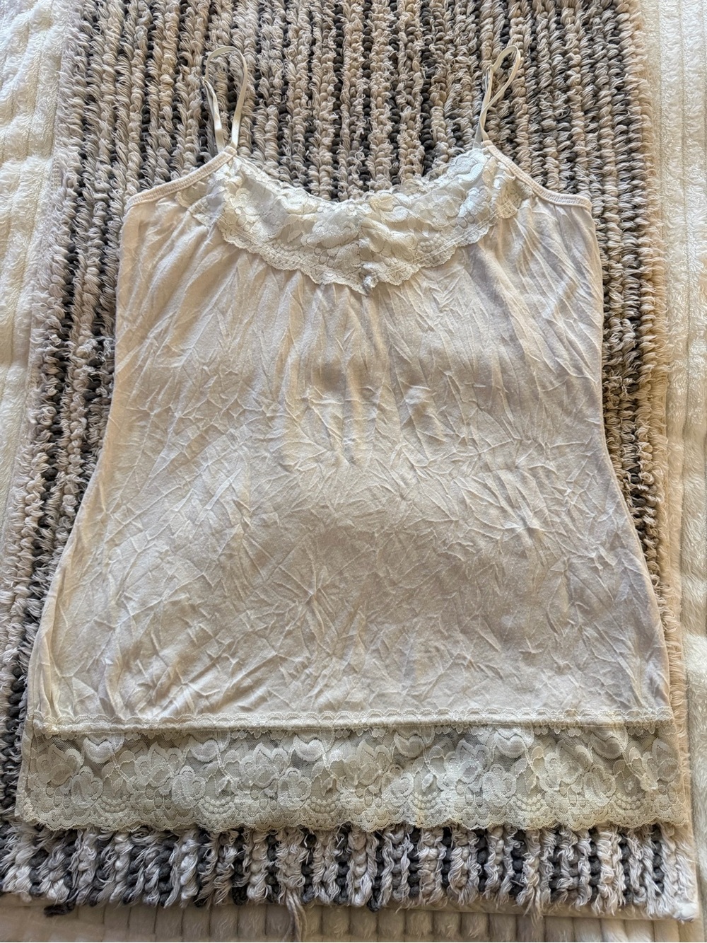 Maurices Cream Lace-Trim Camisole